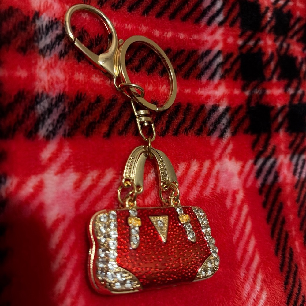 Source Unknown Green and Gold Bag Keychain - Picture 5 of 6